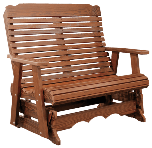 Amish-made Cedar Patio Furniture Glider Bench