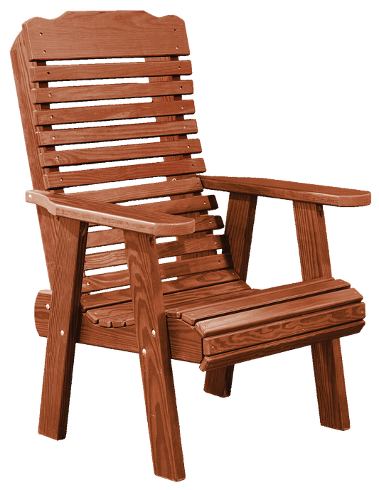 Amish-made Cedar Patio Furniture Contoured Arm Chair