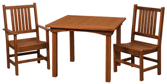 Amish-made Cedar Patio Furniture | Square Table Set