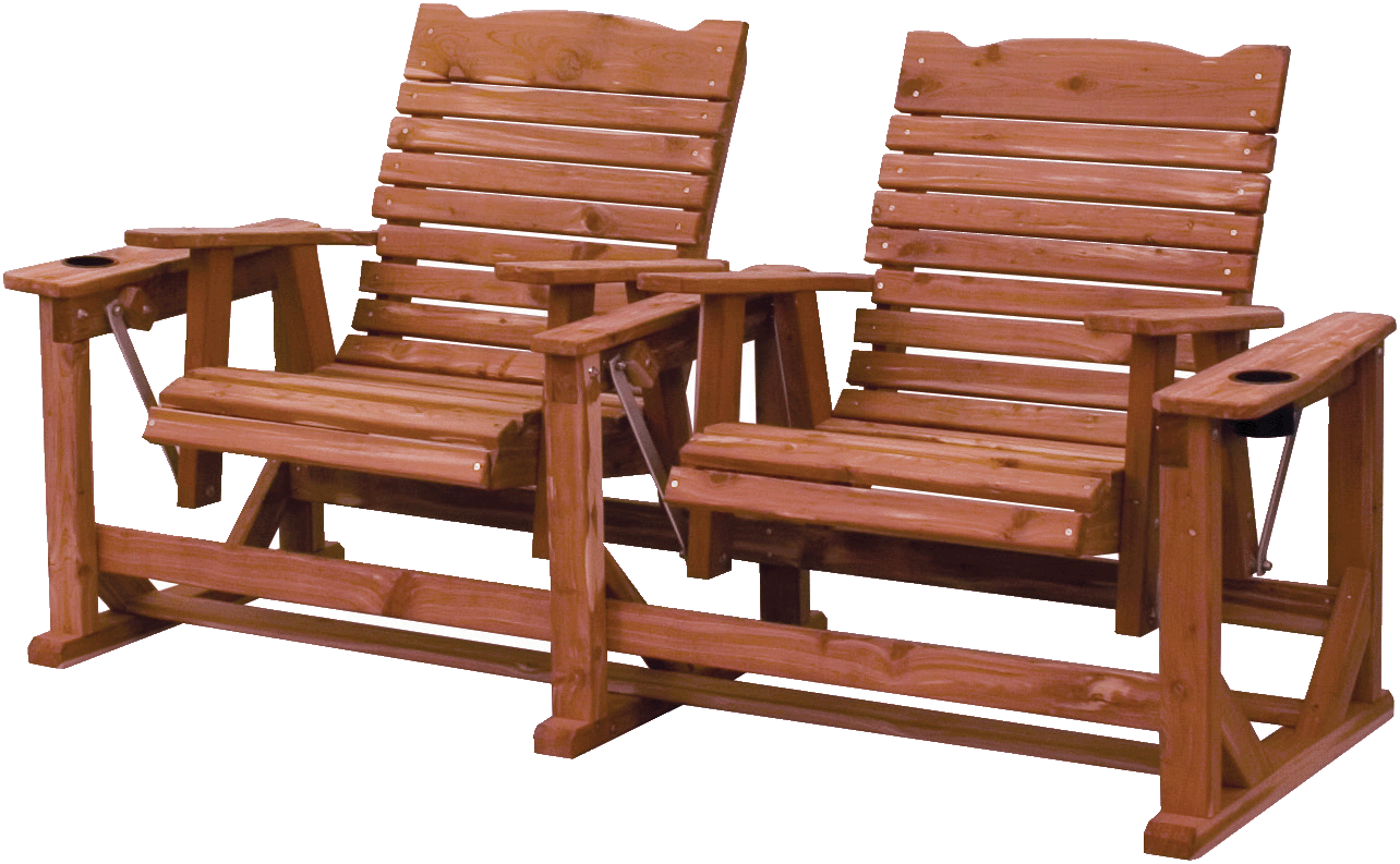 Amish-made Cedar Patio Furniture | Straightback Settee