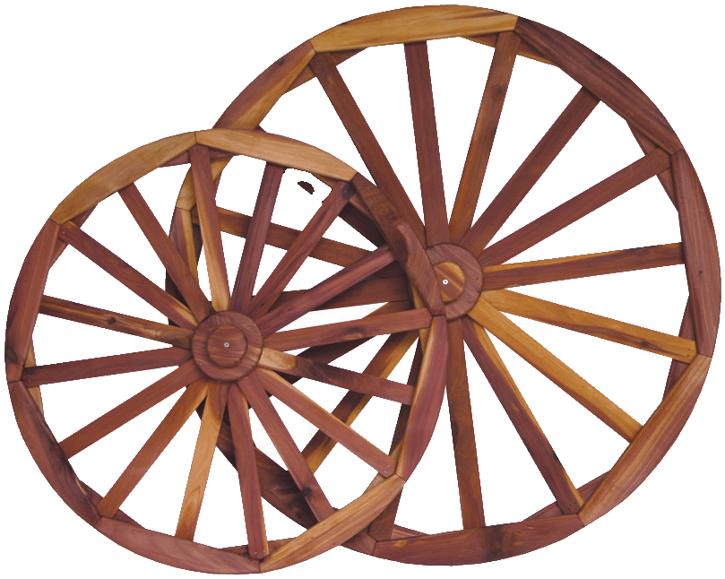 Amish-made Cedar Patio Furniture Decor Wheel