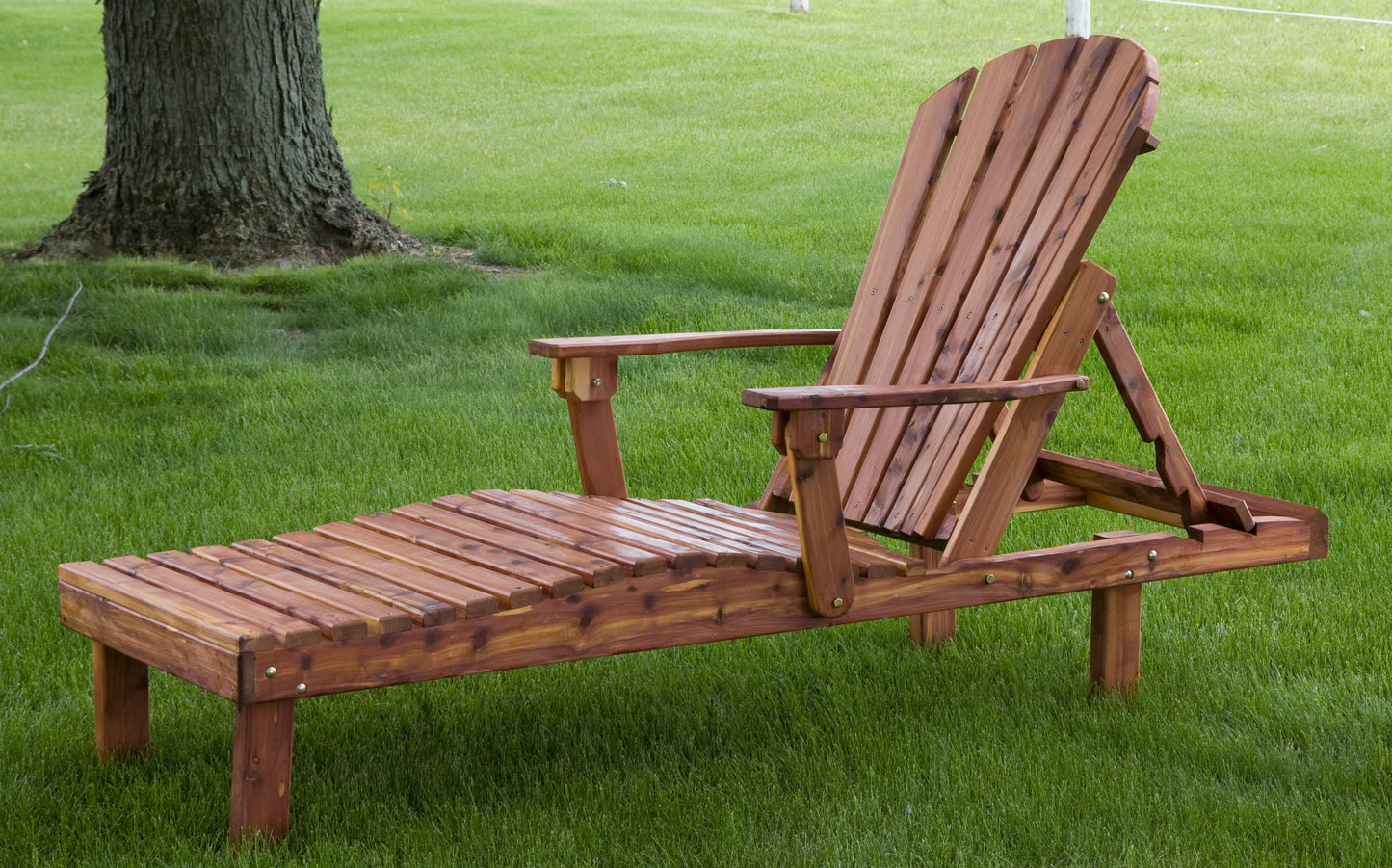 Amish-made Cedar Patio Furniture. Chaise Lounge.