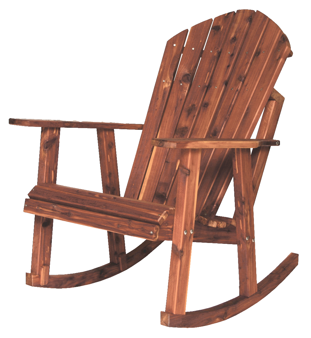 Amish-made Cedar Patio Furniture Adirondack Rocking Chair