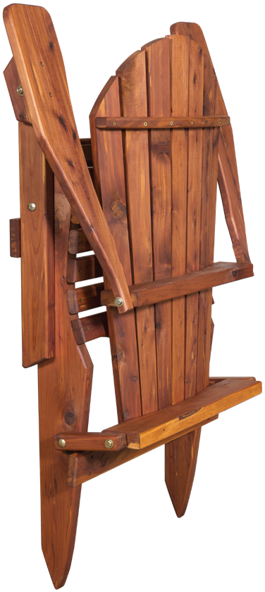 Amish-made Cedar Patio Furniture. Folding Adirondack Chair.