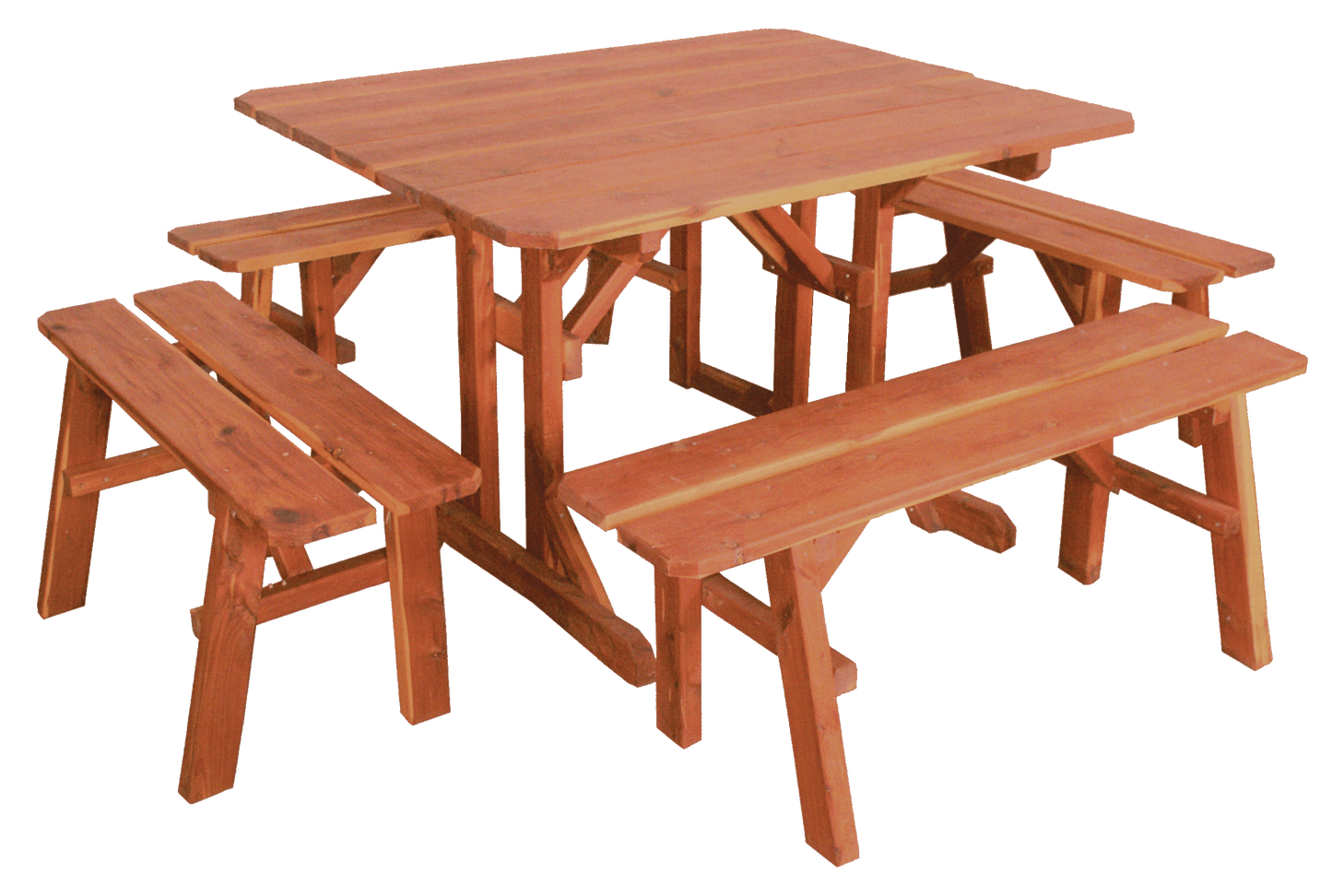 Amish-made Cedar Patio Furniture Picnic Table