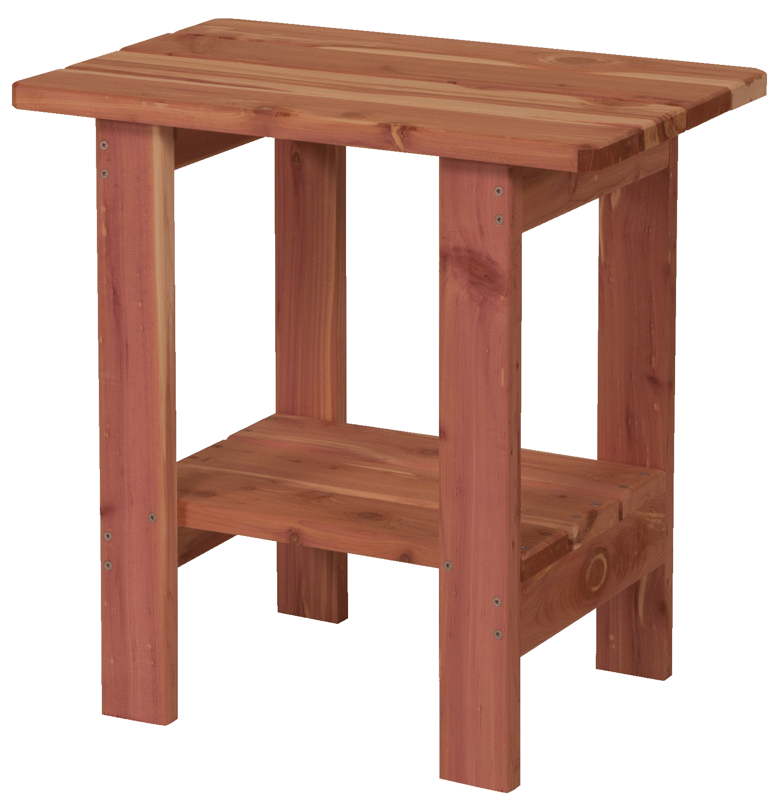 Amish-made Cedar Patio Furniture | Rectangle Side Table