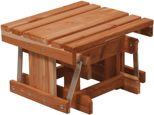Amish-made Cedar Patio Furniture | Gliding Footstool