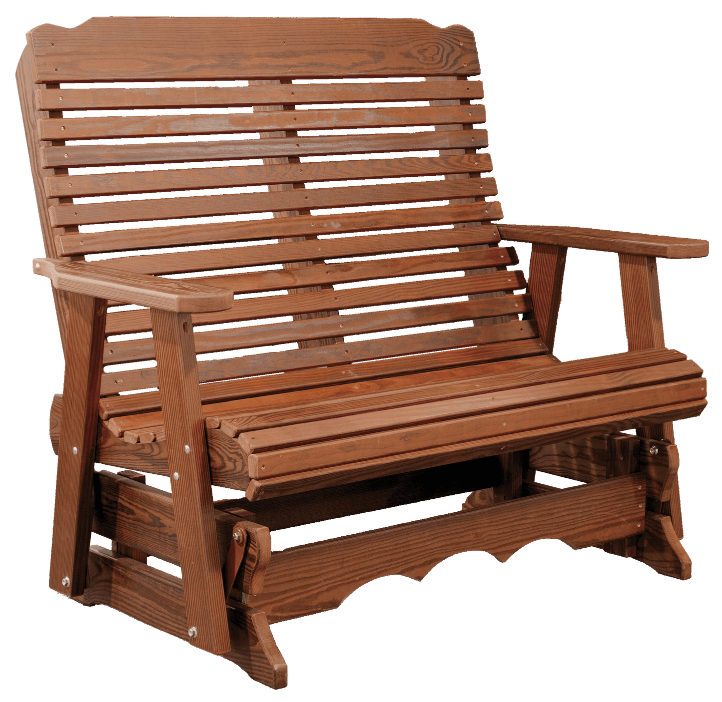 Amish-made Cedar Patio Furniture Glider Bench