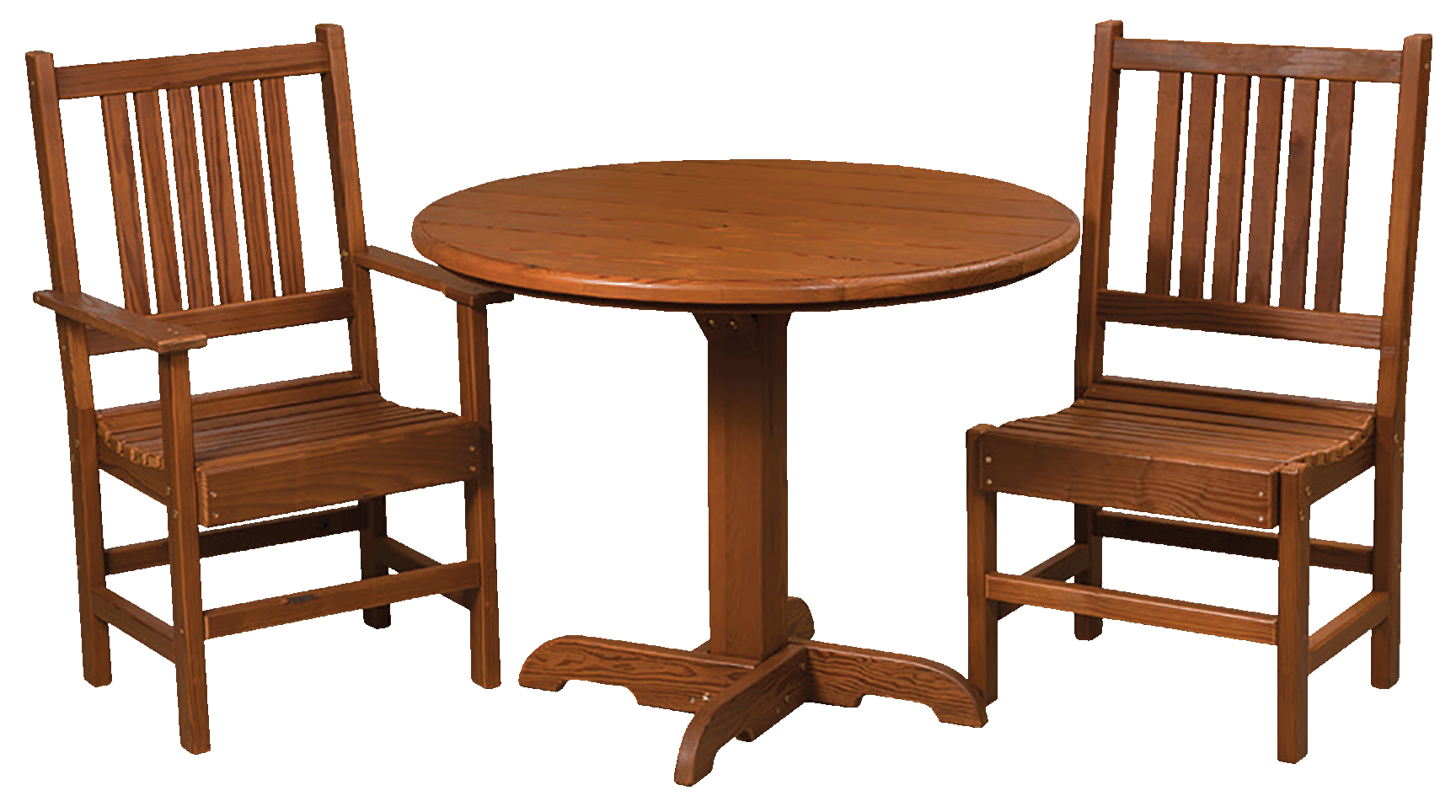 Amish-made Cedar Patio Furniture |  Round Table Set