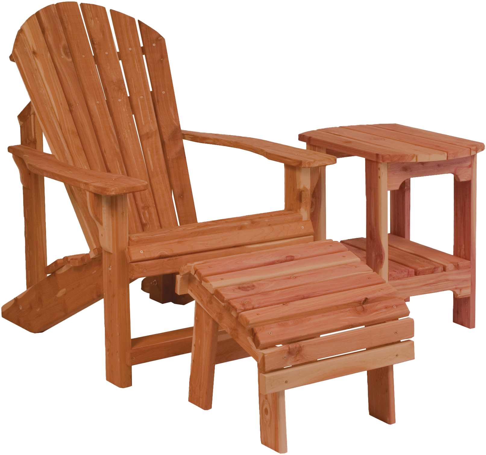 Amish-made Cedar Patio Furniture. Old Style Adirondack Chair