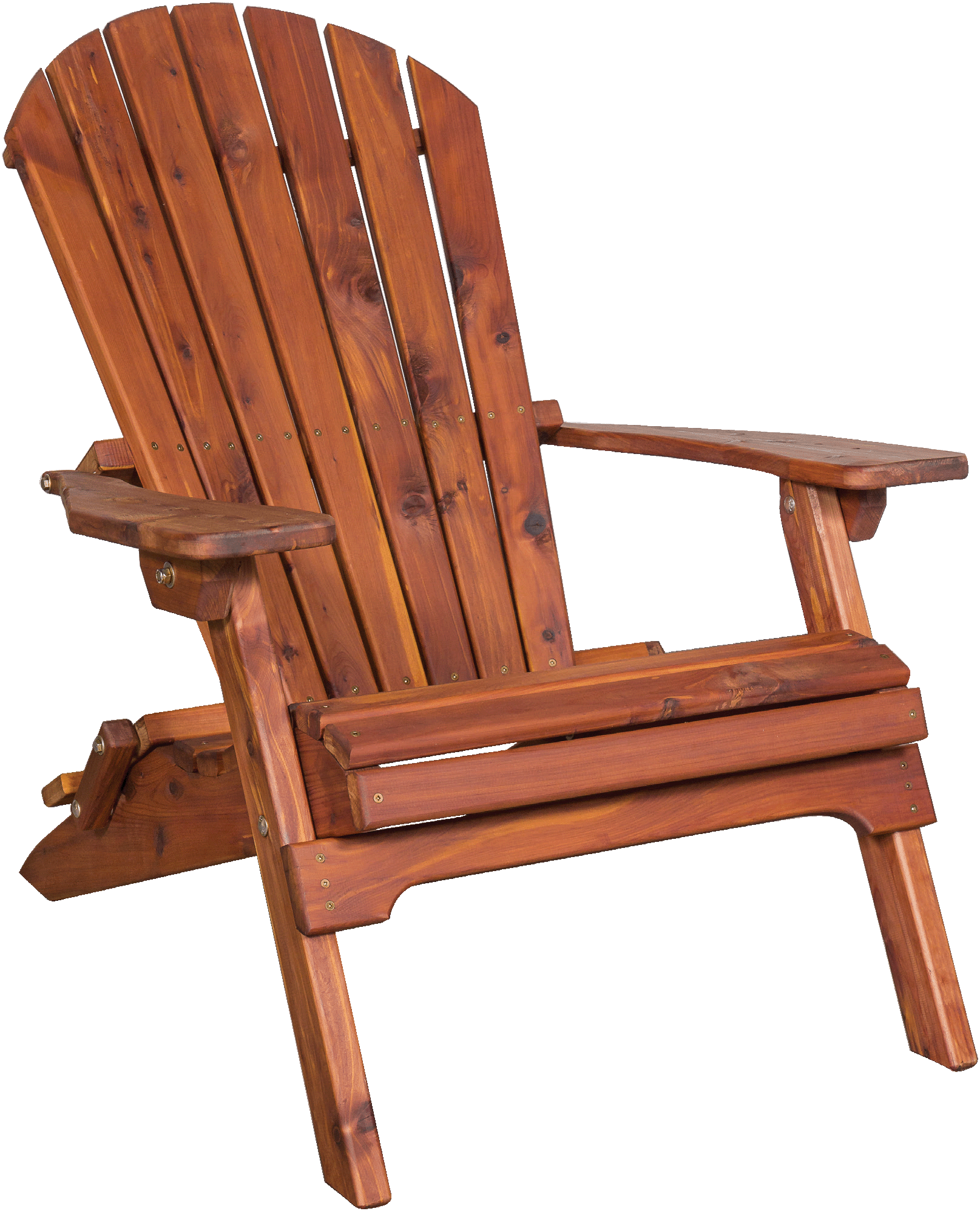 Amish-made Cedar Patio Furniture. Folding Adirondack Chair.