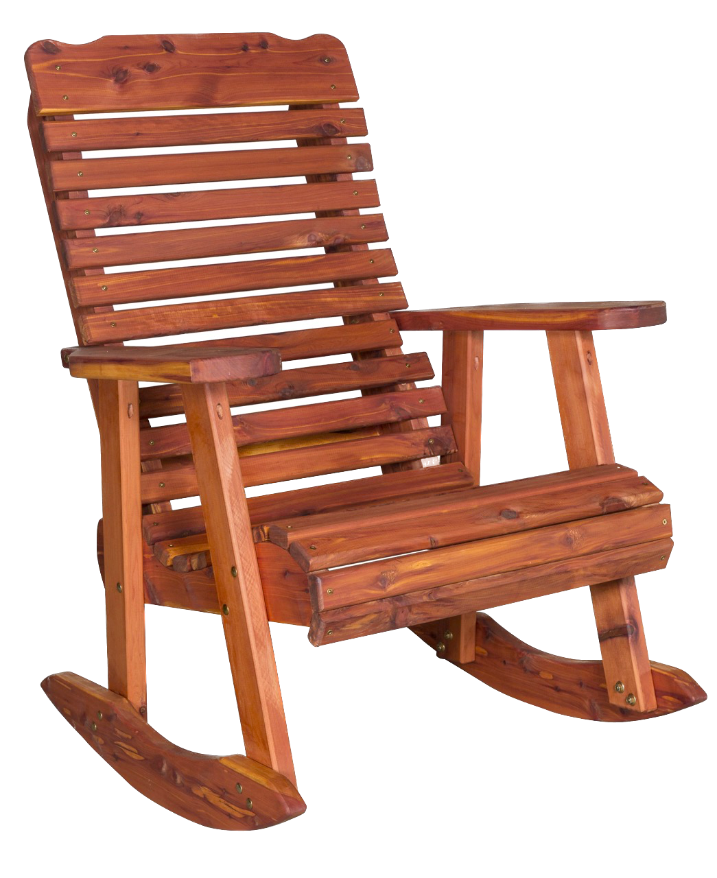 Amish-made Cedar Patio Furniture Contoured Rocking Chair